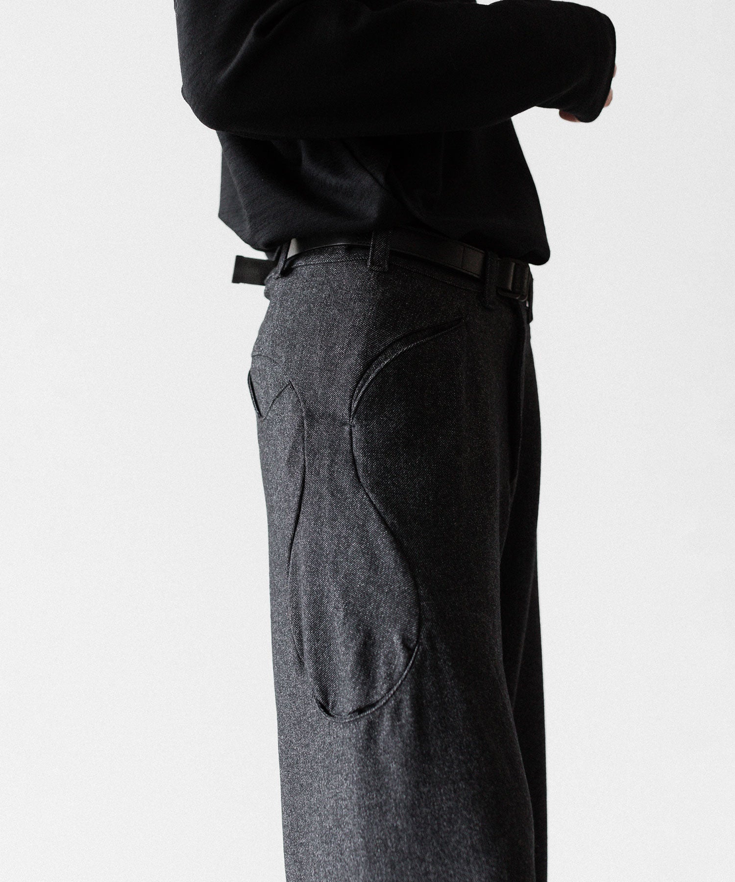 OPPOSE DUALITY オポーズデュアリティの6 POCKET SUB ONG WOOL TROUSERSのBLACK公式通販サイトsession福岡セレクトショップ
