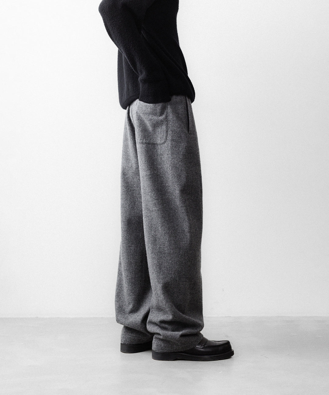 【ssstein】 W/CA FLEECE TWIST PANTS - GREY