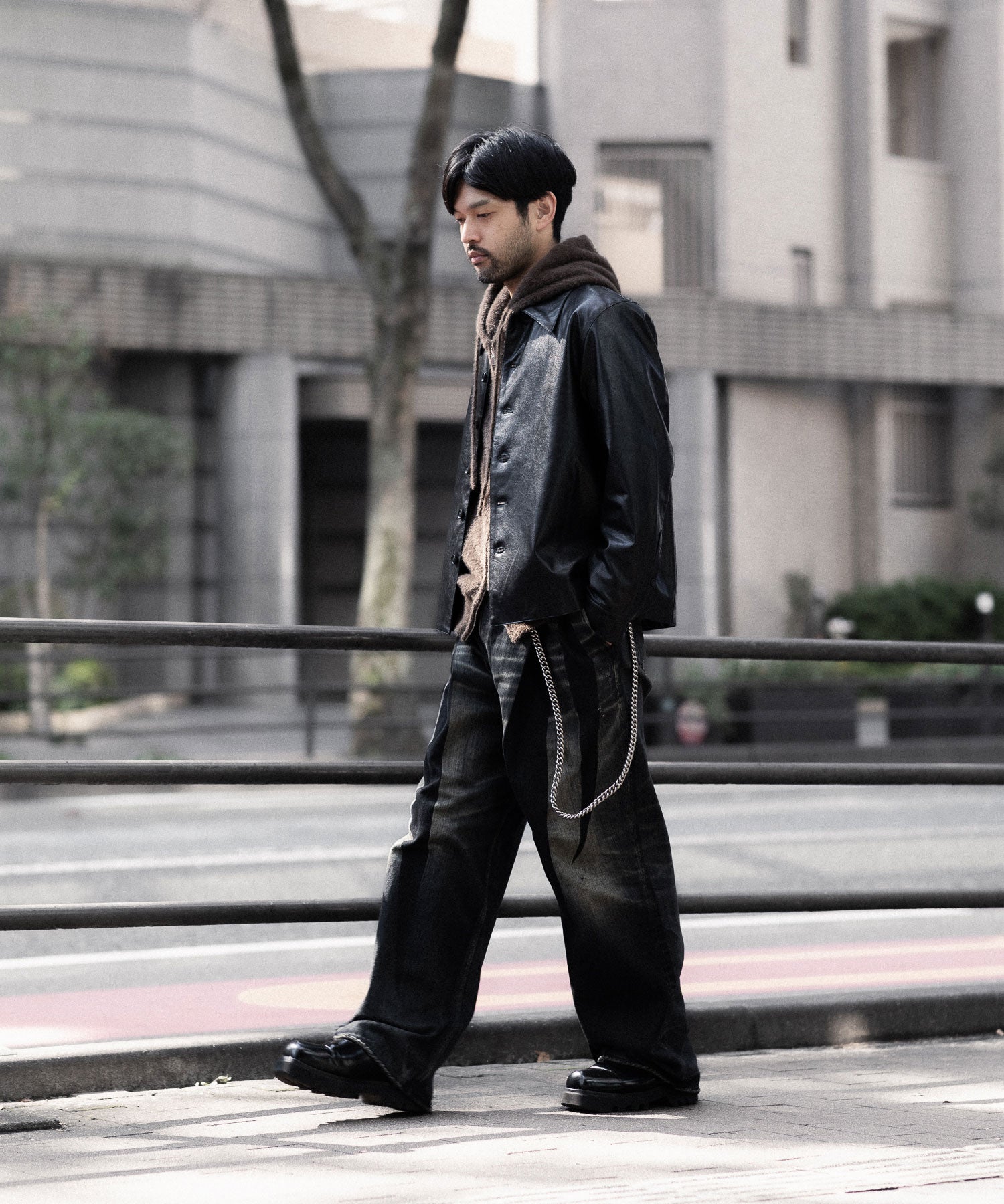 CODA コーダ BLACK SYNTHETIC LEATHER CUT OUT TIERED JACKETのBLACK 公式通販サイトsession福岡セレクトショップ