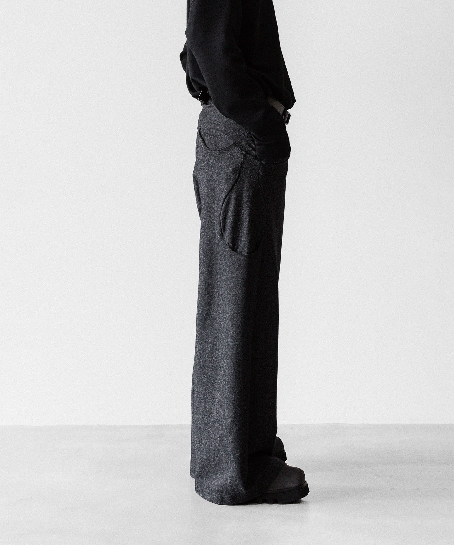 OPPOSE DUALITY オポーズデュアリティの6 POCKET SUB ONG WOOL TROUSERSのBLACK公式通販サイトsession福岡セレクトショップ