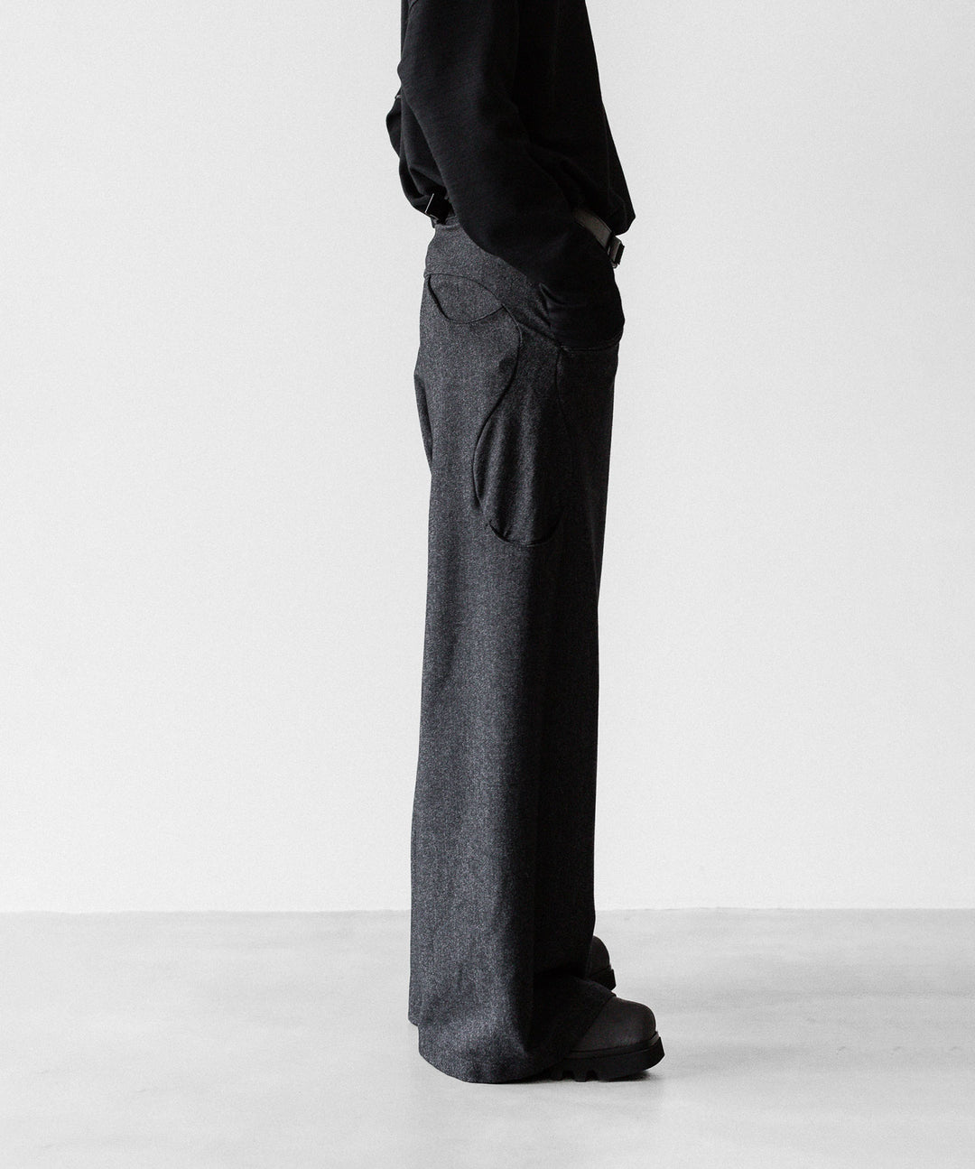 OPPOSE DUALITY オポーズデュアリティの6 POCKET SUB ONG WOOL TROUSERSのBLACK公式通販サイトsession福岡セレクトショップ