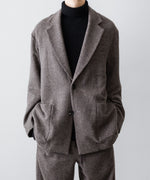 画像をギャラリービューアに読み込む, ssstein(シュタイン)のWOOL/CASHMERE FLEECE SINGLE BREASTED JACKET - GREY BROWNの公式通販サイトsession福岡セレクトショップ
