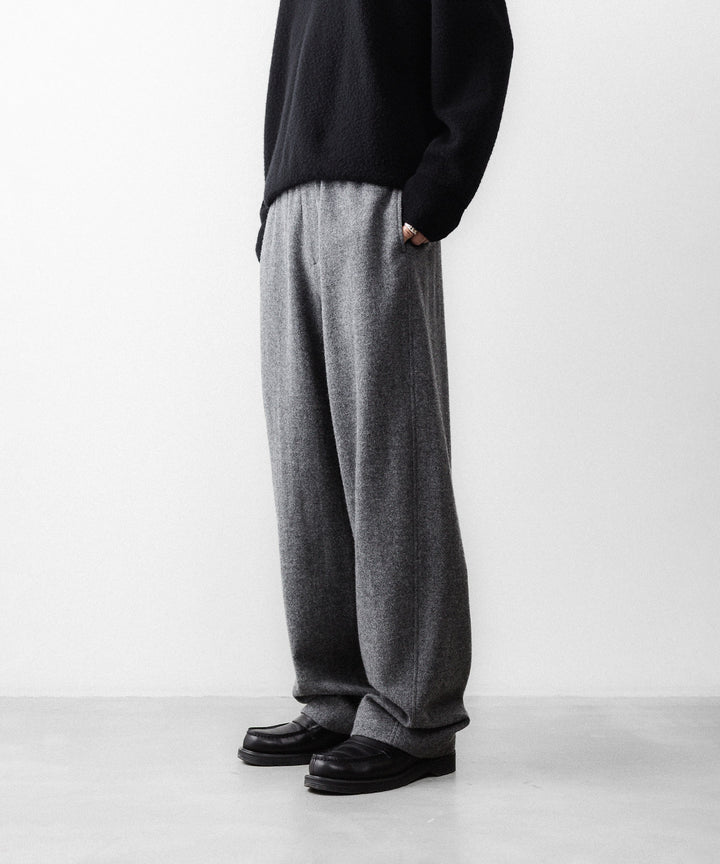 【ssstein】 W/CA FLEECE TWIST PANTS - GREY
