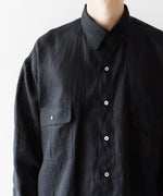 画像をギャラリービューアに読み込む, INTÉRIM インテリムのHIGH COUNT LINEN CLOTH HYPER BIG GATHER SHIRTのBLACK 公式通販サイトsession福岡セレクトショップ

