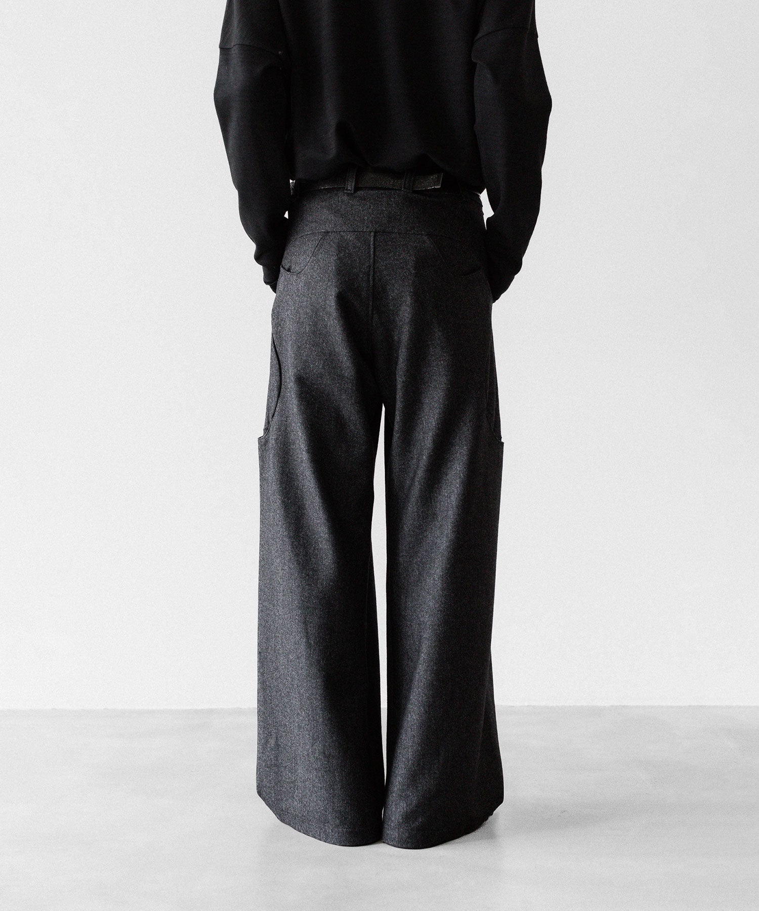 OPPOSE DUALITY オポーズデュアリティの6 POCKET SUB ONG WOOL TROUSERSのBLACK公式通販サイトsession福岡セレクトショップ