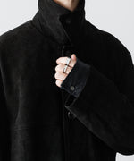 画像をギャラリービューアに読み込む, ssstein(シュタイン)のCOW SUEDE CAR JACKET - BLACKの公式通販サイトsession福岡セレクトショップ
