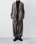 画像をギャラリービューアに読み込む, 【ssstein】WOOL/CASHMERE FLEECE SINGLE BREASTED JACKET - GREY BROWN
