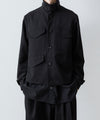 【UJOH】RIB COLLAR 4 POCKETS BLOUSON - BLACK