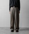 【ssstein】TWIST SEAM WIDE EASY TROUSERS - TAUPE BEIGE