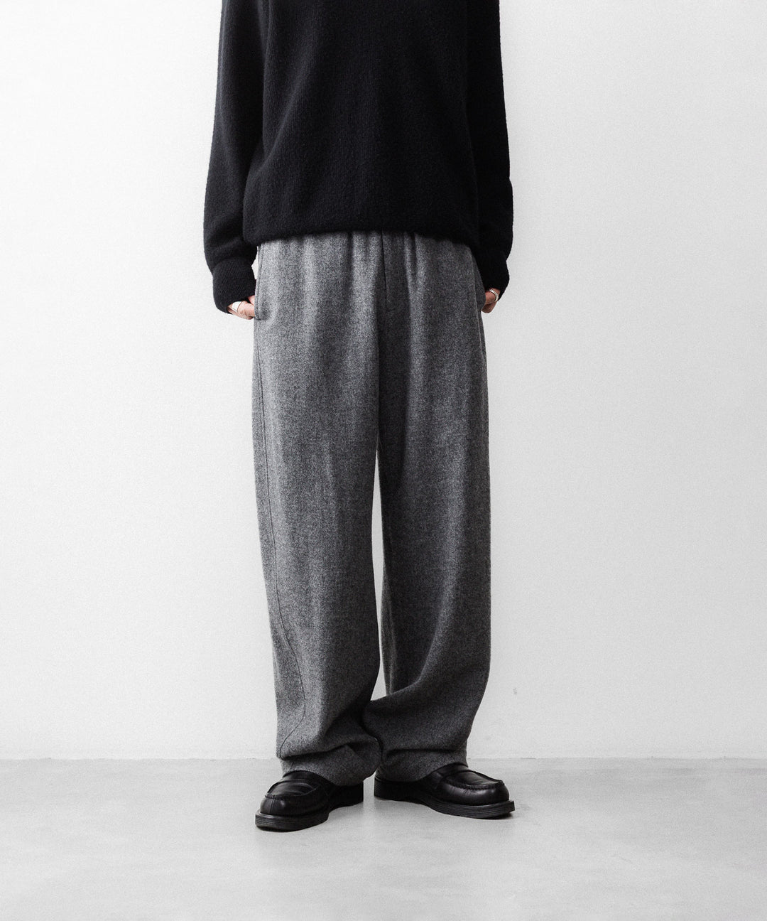 【ssstein】 W/CA FLEECE TWIST PANTS - GREY