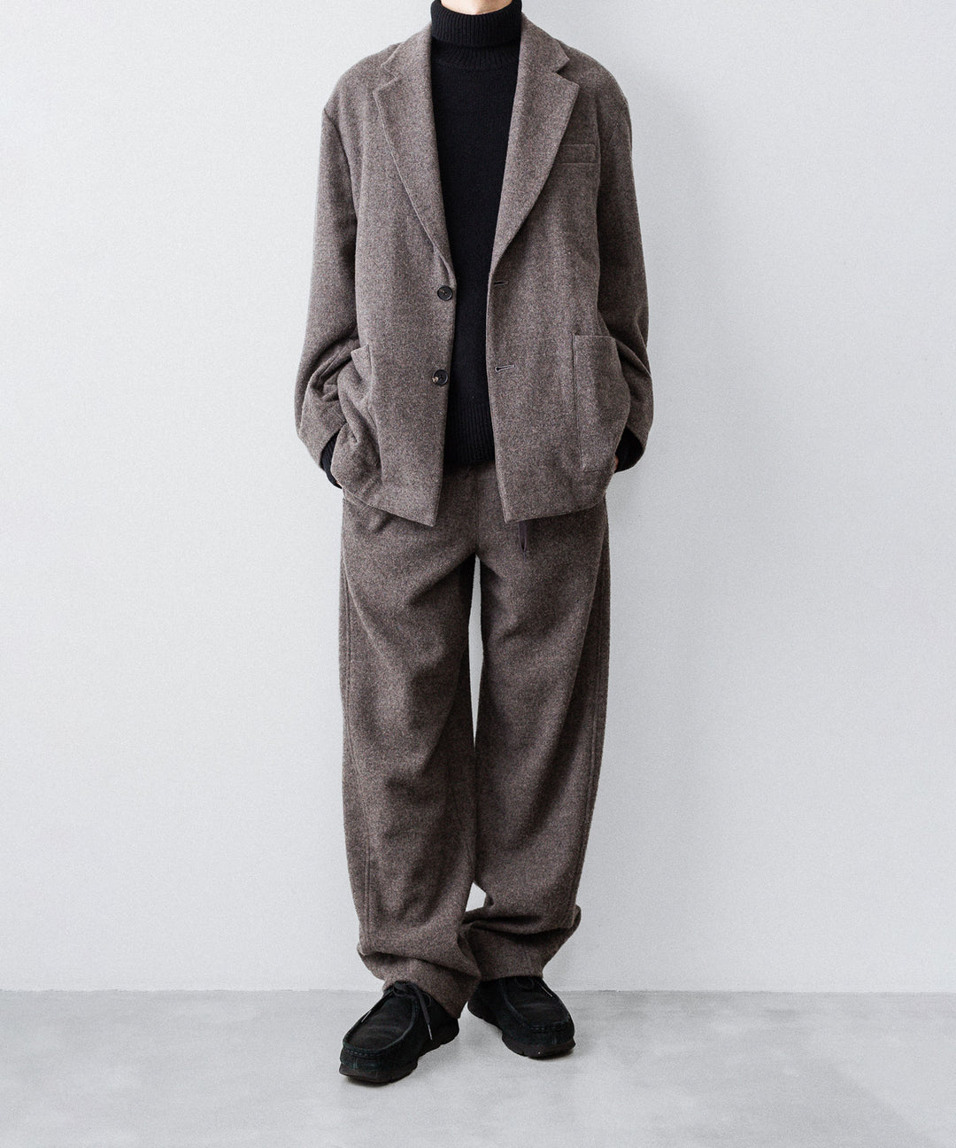 ssstein(シュタイン)のWOOL/CASHMERE FLEECE SINGLE BREASTED JACKET - GREY BROWNの公式通販サイトsession福岡セレクトショップ