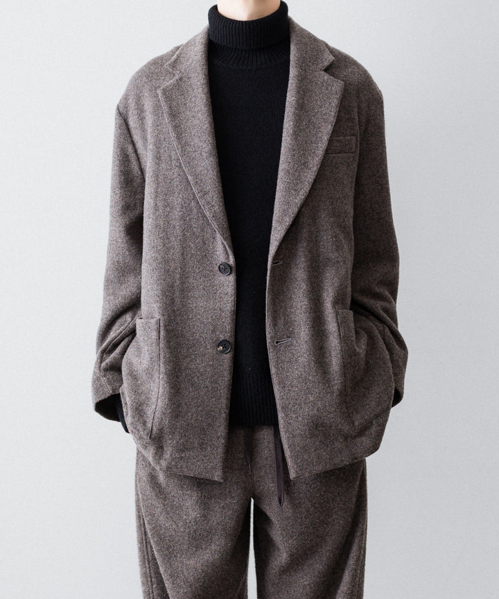 ssstein(シュタイン)のWOOL/CASHMERE FLEECE SINGLE BREASTED JACKET - GREY BROWNの公式通販サイトsession福岡セレクトショップ