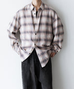 画像をギャラリービューアに読み込む, 【 VEIN 】ORGANIC COTTON OMBRE CHECK L/S SHIRT - C.GRAY公式通販サイトsession福岡セレクトショップ
