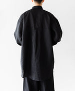 画像をギャラリービューアに読み込む, INTÉRIM インテリムのHIGH COUNT LINEN CLOTH HYPER BIG GATHER SHIRTのBLACK 公式通販サイトsession福岡セレクトショップ
