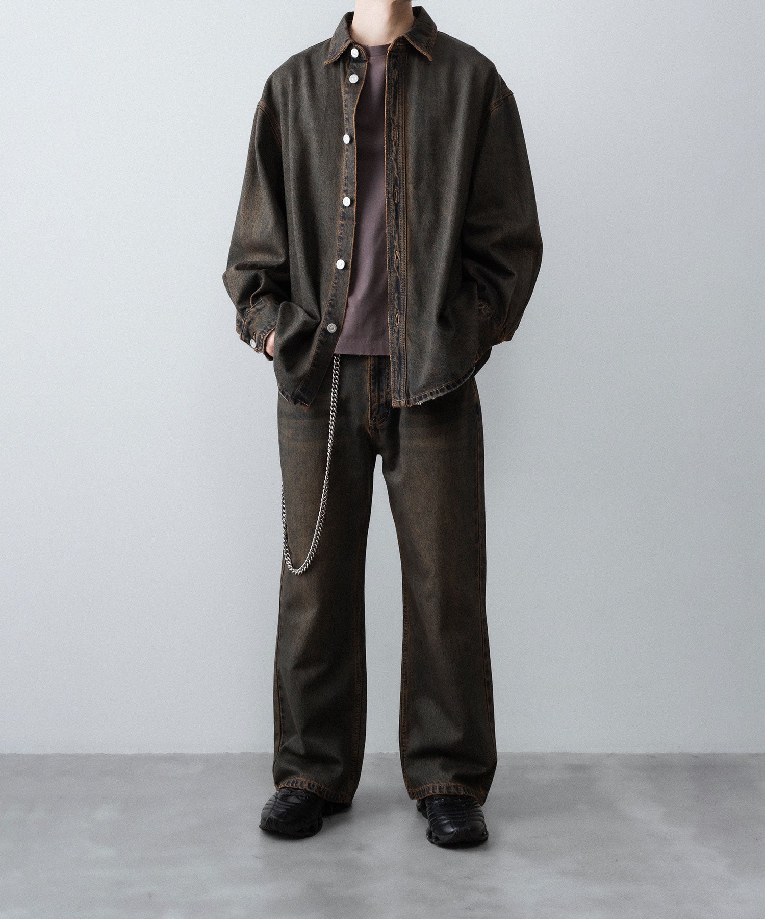 CODA -コーダのBLACK BROWN WASH BREAK CUT FLARED JEANSのBLACK BROWN公式通販サイトsession福岡セレクトショップ