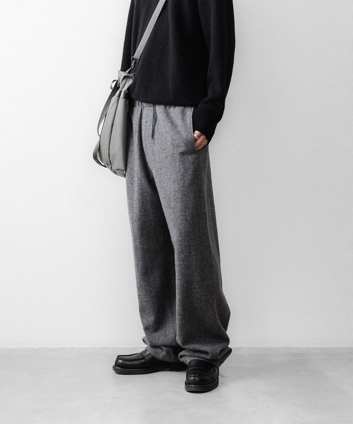 【ssstein】 W/CA FLEECE TWIST PANTS - GREY