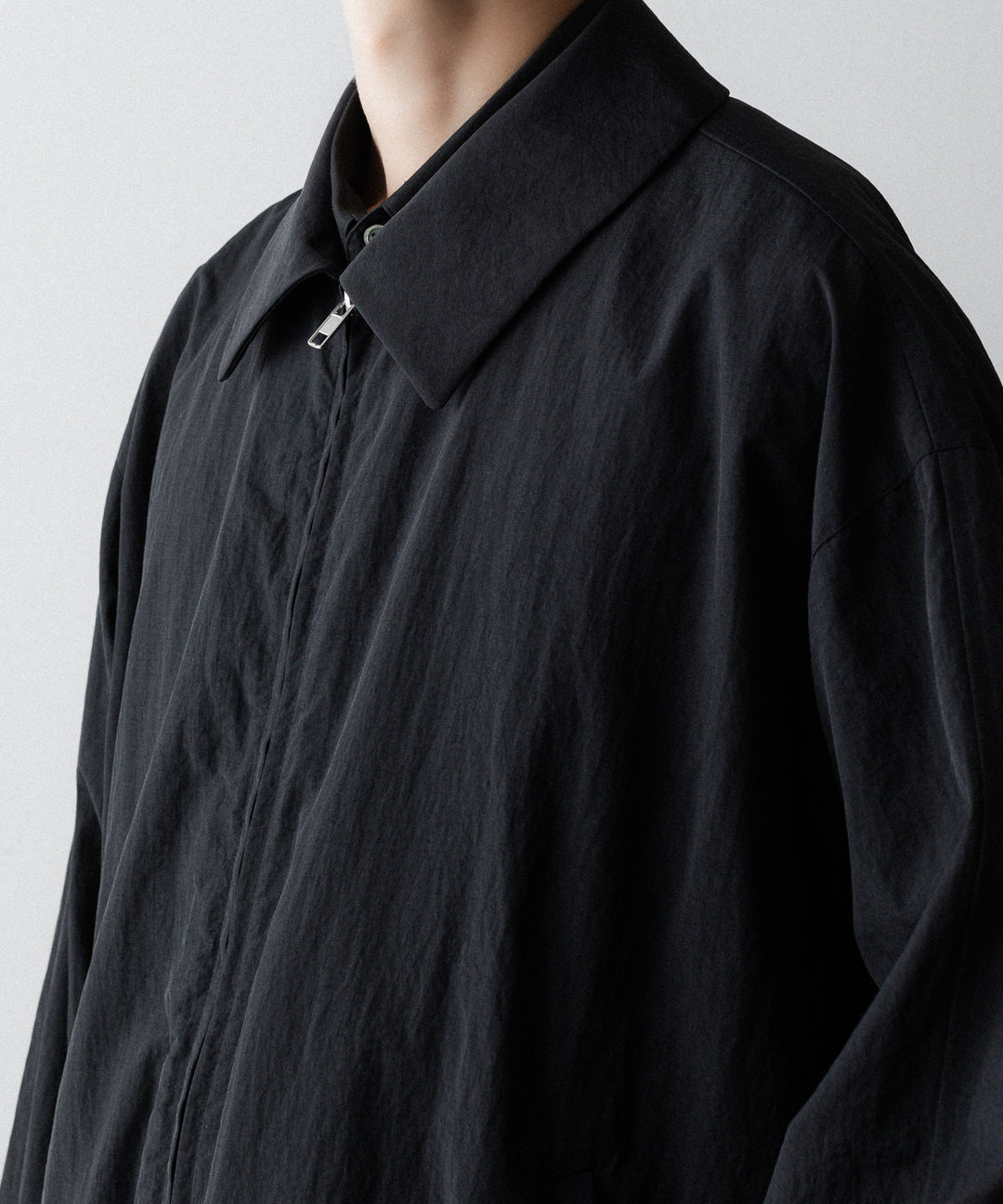 ssstein(シュタイン)のRECYCLED NYLON OVERSIZED ZIP JACKET -  BLACKの公式通販サイトsession福岡セレクトショップ