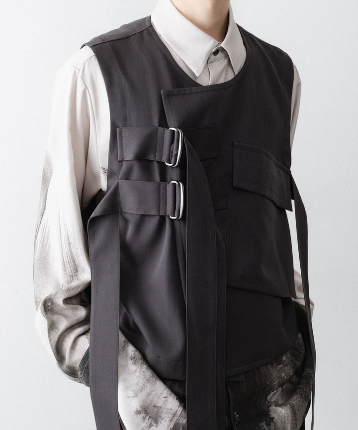 UJOH - ウジョーのBIG POCKET W BELTED VESTのSTEEL GRY公式通販サイトsession福岡セレクトショップ
