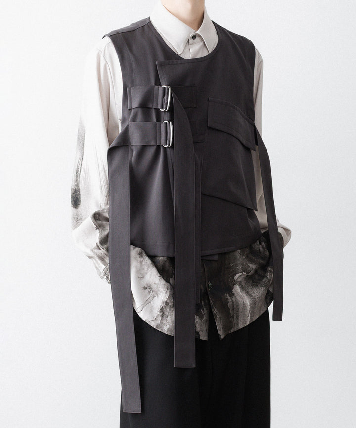 UJOH - ウジョーのBIG POCKET W BELTED VESTのSTEEL GRY公式通販サイトsession福岡セレクトショップ