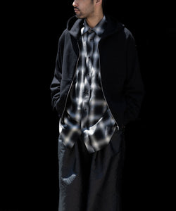 SUBLATIONS / サブレーションズ】OMBRE CHECK RELAX FIT SHIRT - BLACK