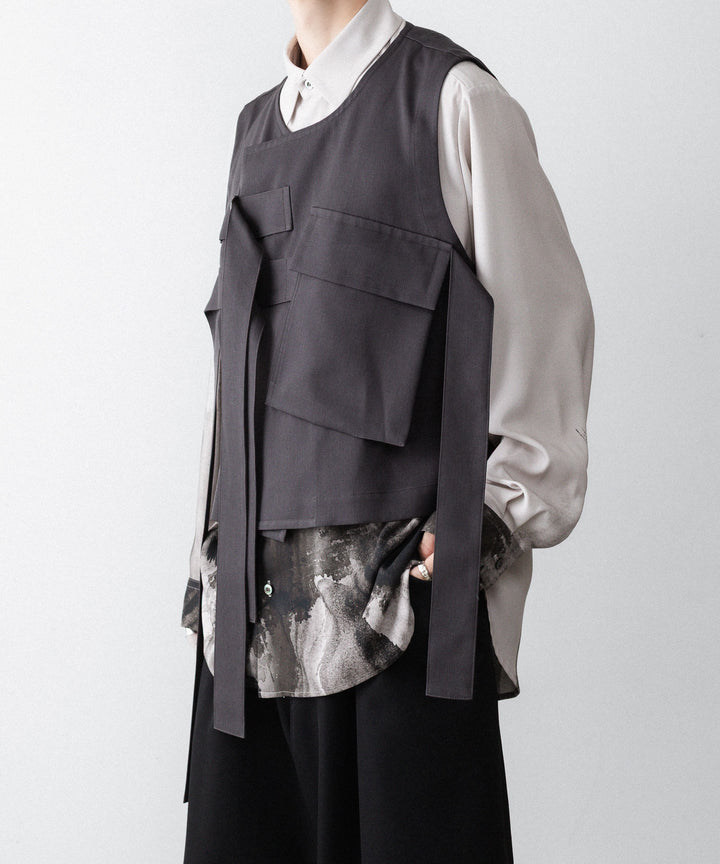 UJOH - ウジョーのBIG POCKET W BELTED VESTのSTEEL GRY公式通販サイトsession福岡セレクトショップ