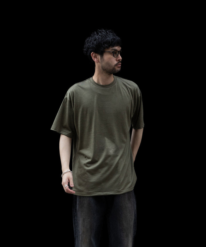 INTÉRIM(インテリム)のEXTRA FINE MERINO WOOL JERSEY S/S TEE - SAGEの公式通販サイトsession福岡セレクトショップ