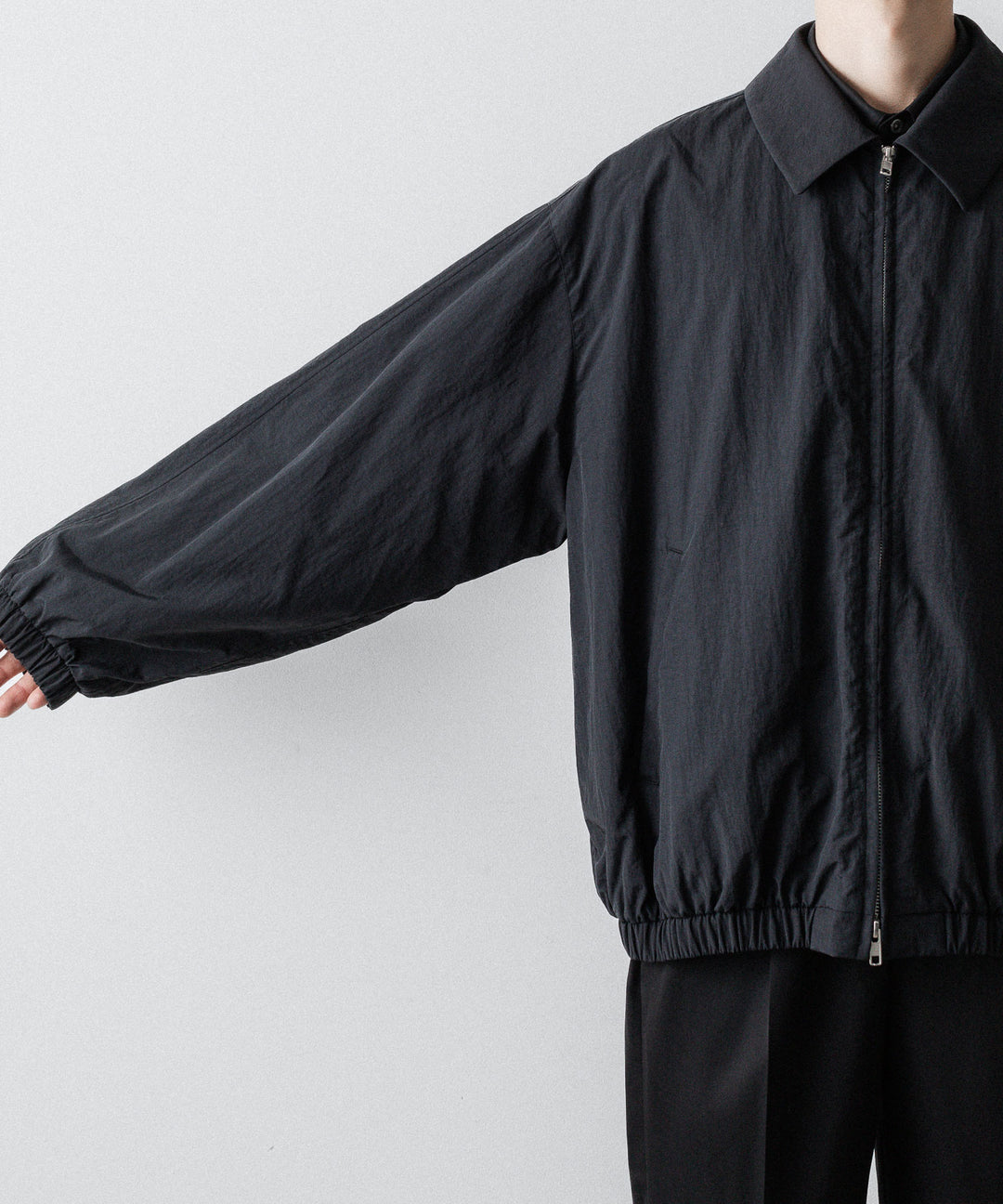 ssstein(シュタイン)のRECYCLED NYLON OVERSIZED ZIP JACKET -  BLACKの公式通販サイトsession福岡セレクトショップ