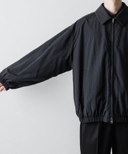 ssstein / シュタイン】RECYCLED NYLON OVERSIZED ZIP JACKET - BLACK
