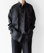 画像をギャラリービューアに読み込む, INTÉRIM インテリムのHIGH COUNT LINEN CLOTH HYPER BIG GATHER SHIRTのBLACK 公式通販サイトsession福岡セレクトショップ
