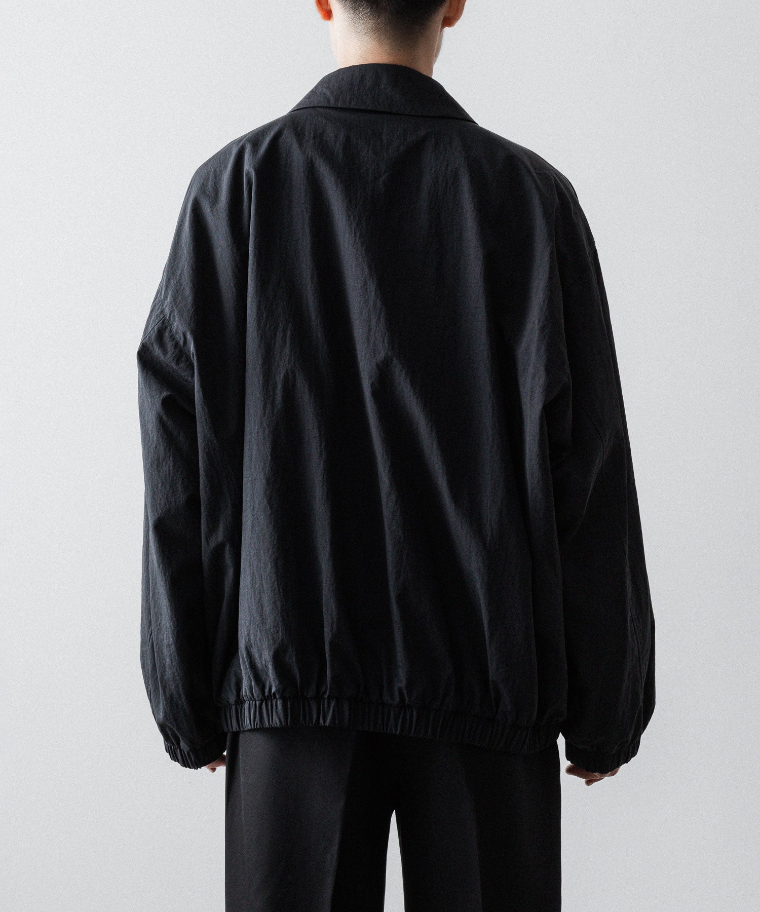 ssstein / シュタイン】RECYCLED NYLON OVERSIZED ZIP JACKET - BLACK