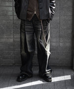 画像をギャラリービューアに読み込む, 【SUBLATIONS】2TUCK WIDE DENIM PANTS &quot;ENTASIS MK-Ⅱ&quot; - USED BLACK
