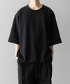 【KANEMASA PHIL.】28G CUPRO S/S PULLOVER - BLACK