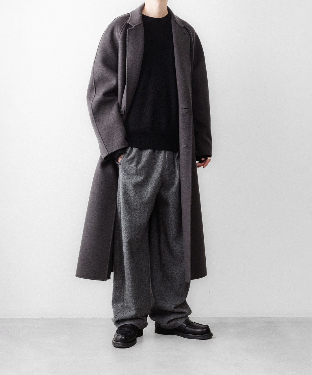 【ssstein】 W/CA FLEECE TWIST PANTS - GREY