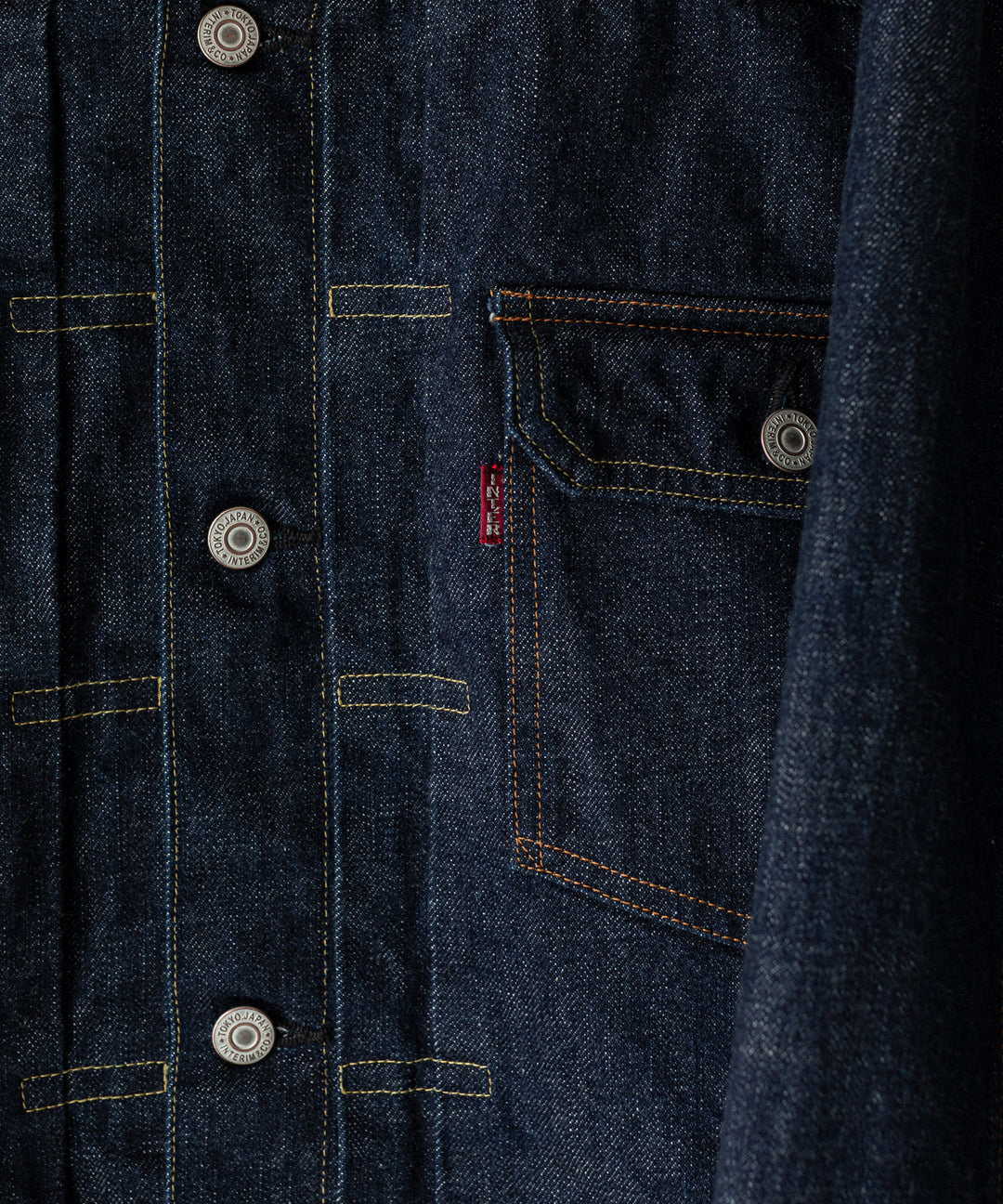 【INTÉRIM】HYPER BIG "2ND" SHUTTLE DENIM SIDE PANEL JACKET - NAVY