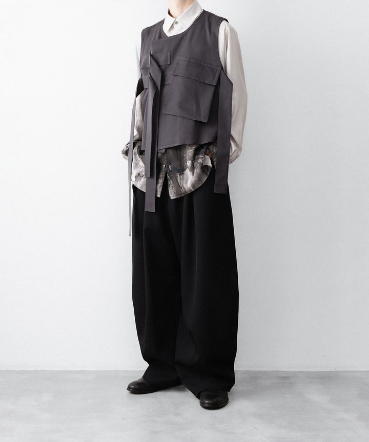 UJOH - ウジョーのBIG POCKET W BELTED VESTのSTEEL GRY公式通販サイトsession福岡セレクトショップ