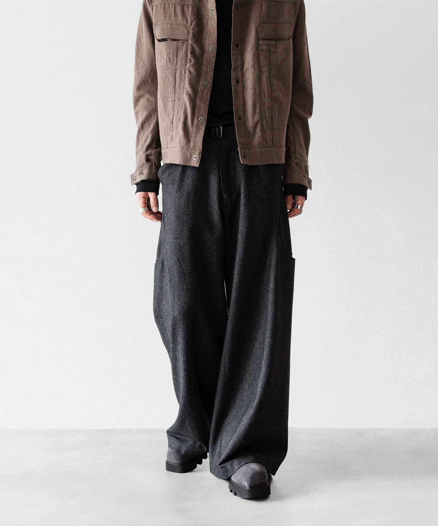 OPPOSE DUALITY オポーズデュアリティの6 POCKET SUB ONG WOOL TROUSERSのBLACK公式通販サイトsession福岡セレクトショップ