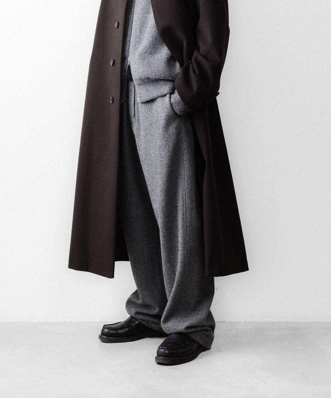 【ssstein】 W/CA FLEECE TWIST PANTS - GREY
