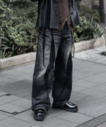 画像をギャラリービューアに読み込む, 【SUBLATIONS】2TUCK WIDE DENIM PANTS &quot;ENTASIS MK-Ⅱ&quot; - USED BLACK
