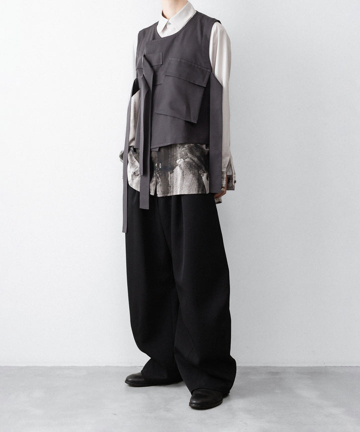 UJOH - ウジョーのBIG POCKET W BELTED VESTのSTEEL GRY公式通販サイトsession福岡セレクトショップ