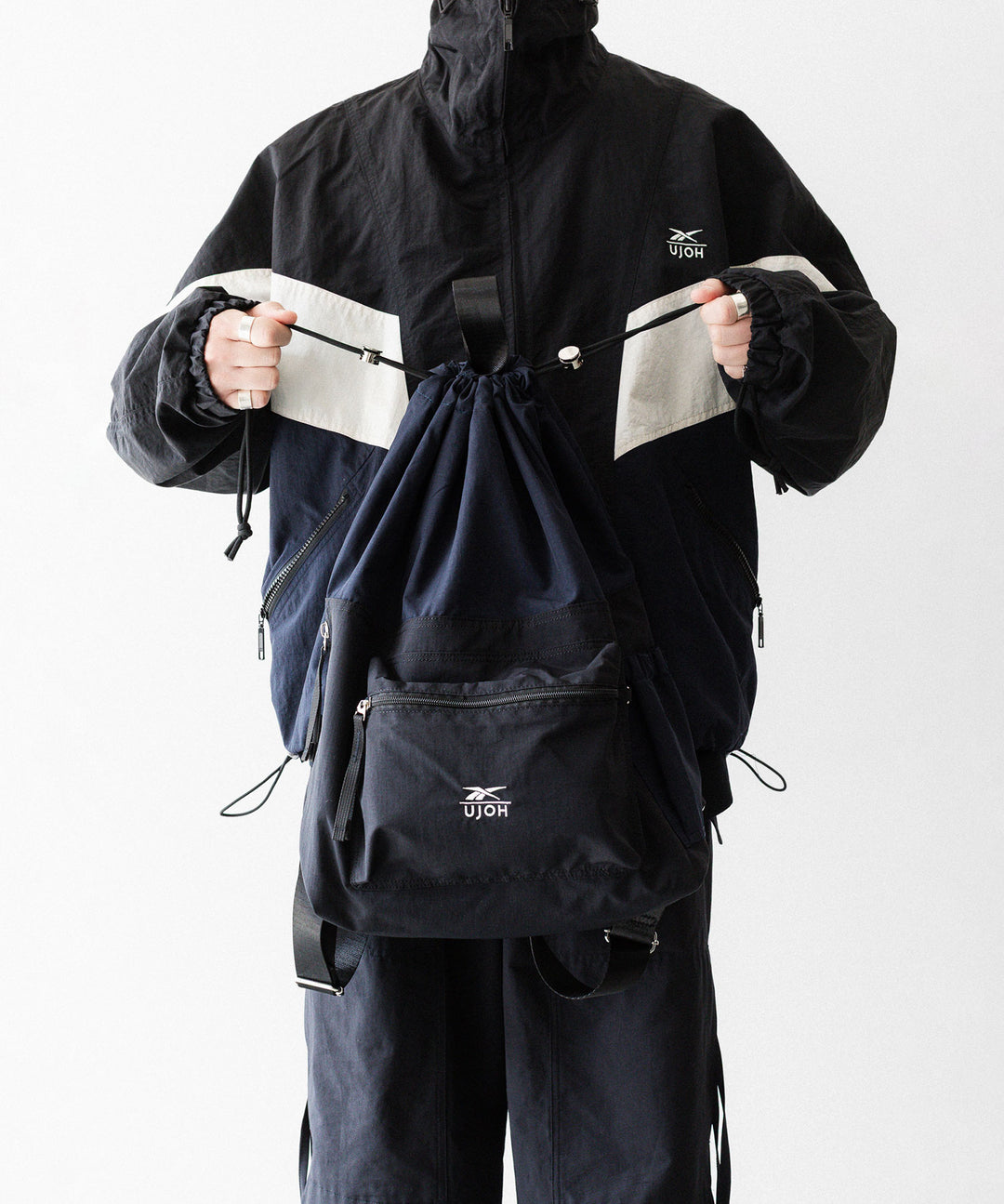 UJOH(ウジョー)×Reebok(リーボック)のDRAW CORD BAG - BLACKの公式通販サイトsession福岡セレクトショップ
