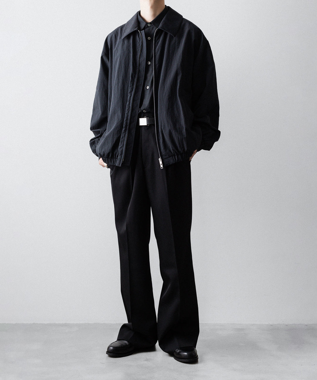 ssstein(シュタイン)のRECYCLED NYLON OVERSIZED ZIP JACKET -  BLACKの公式通販サイトsession福岡セレクトショップ