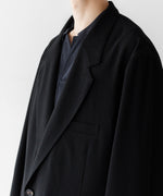 画像をギャラリービューアに読み込む, INTÉRIM - インテリムのWOOL CREPE SABLE VOILE DEADSTOCK FABRIC PIPING DOUBLE JACKETのBLACK公式通販サイトsession福岡セレクトショップ
