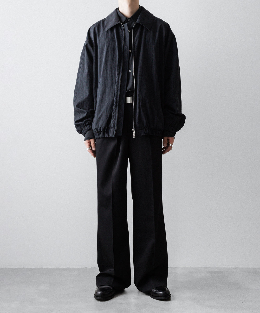 ssstein(シュタイン)のRECYCLED NYLON OVERSIZED ZIP JACKET -  BLACKの公式通販サイトsession福岡セレクトショップ