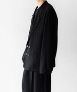 画像をギャラリービューアに読み込む, INTÉRIM - インテリムのWOOL CREPE SABLE VOILE DEADSTOCK FABRIC PIPING DOUBLE JACKETのBLACK公式通販サイトsession福岡セレクトショップ
