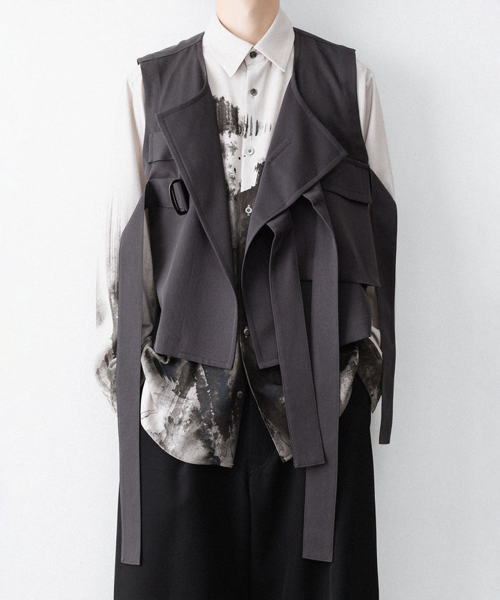 UJOH - ウジョーのBIG POCKET W BELTED VESTのSTEEL GRY公式通販サイトsession福岡セレクトショップ