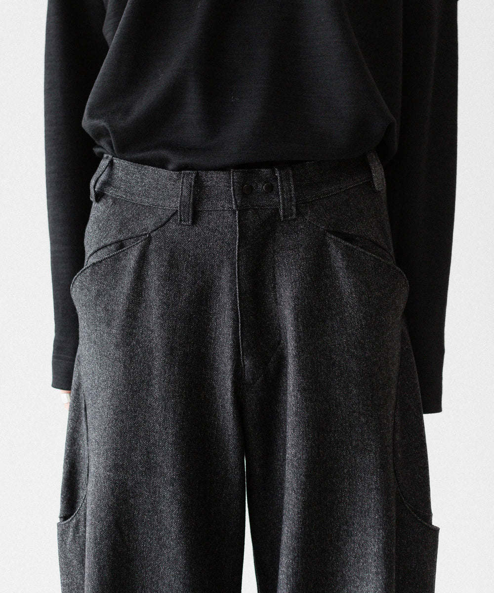 OPPOSE DUALITY オポーズデュアリティの6 POCKET SUB ONG WOOL TROUSERSのBLACK公式通販サイトsession福岡セレクトショップ