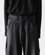 画像をギャラリービューアに読み込む, OPPOSE DUALITY オポーズデュアリティの6 POCKET SUB ONG WOOL TROUSERSのBLACK公式通販サイトsession福岡セレクトショップ
