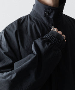 ssstein / シュタイン】RECYCLED NYLON OVERSIZED ZIP JACKET - BLACK