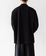 画像をギャラリービューアに読み込む, INTÉRIM - インテリムのWOOL CREPE SABLE VOILE DEADSTOCK FABRIC PIPING DOUBLE JACKETのBLACK公式通販サイトsession福岡セレクトショップ
