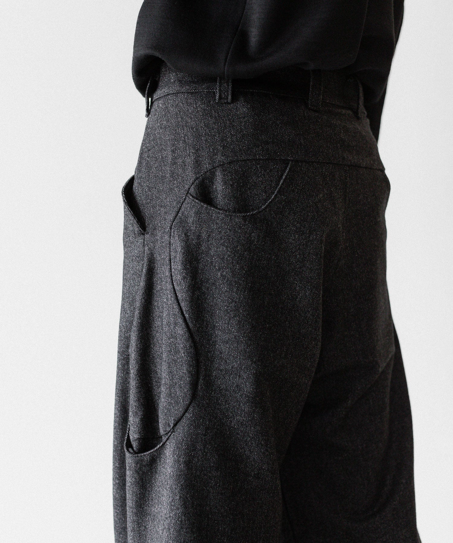 OPPOSE DUALITY オポーズデュアリティの6 POCKET SUB ONG WOOL TROUSERSのBLACK公式通販サイトsession福岡セレクトショップ